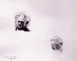 رسم لرأسين (1876)، متحف فيلادلفيا للفنون.