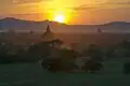 سهول باغان عند غروب الشمس