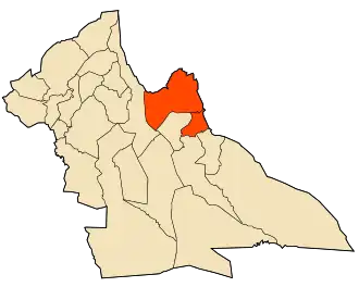 موقع الدائرة ضمن ولاية الأغواط