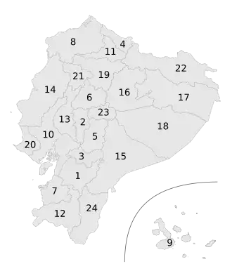 Map of Ecuador