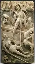 15th century Nottingham alabaster panel of the قيامة يسوع