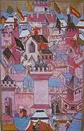 حصار ازترغوم عام 1543، منمنمة مجرية.