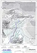 تطور مصب وادي مجردة عام 1885 م