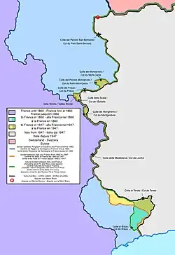 تغييرات الحدود بين 1859-1947.