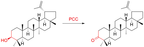 Example of PCC oxidation of secondary alcohol