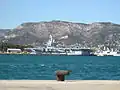 Le Charles de Gaulle à quai à Toulon