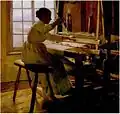ويليام بريمنر&nbsp;&nbsp;[لغات أخرى]‏ ، Femme en train de Tisser / La Femme au métier / Woman at Work ، 1885.