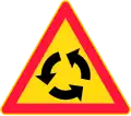 Finland roundabout sign.