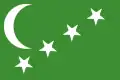 علم دولة جزر القمر (1963-1978) من فترة ما قبل الاستقلال قبل يوليو 1975 حتى يناير 1976