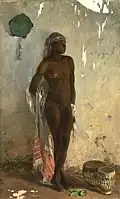 فرانك بوشسر، العبد العاري مع الدف، 1880.