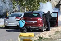 يرد درك قوة الحماية الأمنية على إطلاق النار
