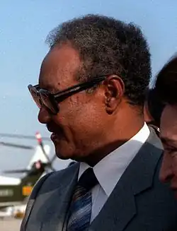 الرئيس جعفر نميري في آخر أيام حكمه 1984