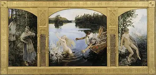 أسطورة أنيو، لوحة ثلاثية، أكسيلي غالن كاليلا, 1891