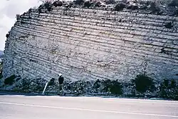 طبقات الطباشير في قبرص.