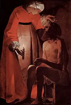 أيوب مع زوجته، 1625–1650.