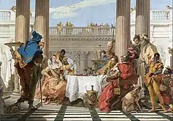 جيوفاني باتيستا تيبولو ، مأدبة كليوباترا ، 1743-1744