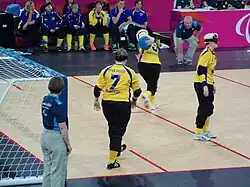 منتخب السويد لكرة الهدف للسيدات يرمي (سبتمبر 2012).