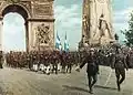 Units on the الحرب العالمية الأولى Victory parade in Paris (1919).