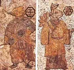 لوحات لأشخاص يرتدون الهانفو، من أسرة هان (202 ق.م - 220 م)
