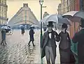La Place de l'Europe, temps de pluie -1877شارع باريسي في يوم ممطر