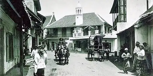 Hadhrami Arab neighborhood in Ampel, سورابايا, 1880