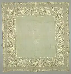 19th century handkerchief in the Cooper Hewitt, Smithsonian Design Museum