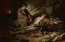 W katordze ("في السجن")، هاينريش راوتشينغر&nbsp;&nbsp;[لغات أخرى]‏، 1886