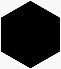 Animation d'un découpage d'un hexagone en flocon de neige.
