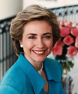 هيلاري كلينتون(1993–2001)ولدت 26 أكتوبر 1947(1947-10-26)(age 77 سنوات و252 أيام)