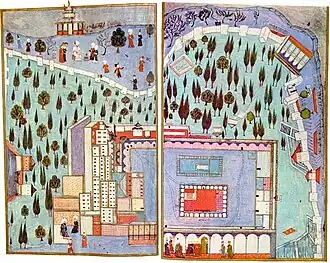 الفناء الثالث في قصر طوب قابي (231ق-232ر)