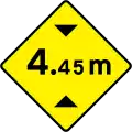 Ireland bridge height sign