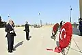 رجب طيب أردوغان وإلهام علييف في النصب التذكاري