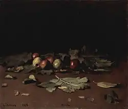 تُفاح وأوراق 1879 (متحف روسيا)