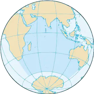 Map of the Indian Ocean
