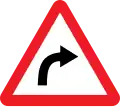 الهند curve to right sign.
