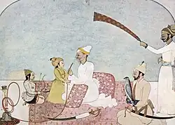 رجل مع أطفال، بنجاب، 1760.