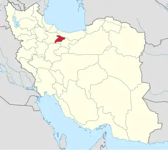Location of Alborz Province in Iran