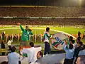 الجمهور الإيراني في مباراة ودية مع المنتخب الألماني بملعب آزادي.