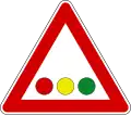 Italy: horizontal traffic signal ahead
