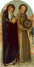 „القديس أنطوان أبوت والقديس بيرناردينو دا سينا”, 1455-1460