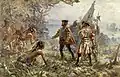 Marc-Aurèle de Foy Suzor-Coté ، Jacques Cartier rencontre les Indiens à Stadaconé ، 1535 ، 1907.