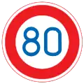 Speed limit (80&nbsp;km/h)