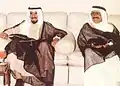 العميد احمد الجارالله مع الشيخ جابر الاحمد الصباح امير دولة الكويت