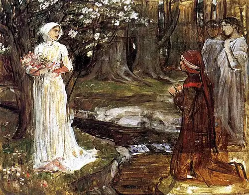 Dante and Matilda (study) (formerly called "Dante and Beatrice")c. 1914-17
