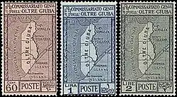 طوابع 1926 تحتفل بضم جوبالاند إلى الصومال الإيطالي