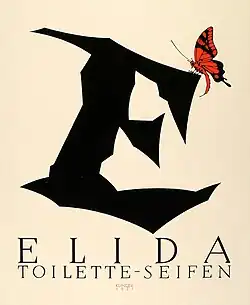 ملصق لصابون المرحاض "Elida" ، (1921).