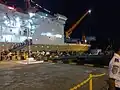 سفينة بيلي غونونغ ديمبو في ميناء أمبون.