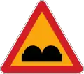 Korea bumpy road sign.