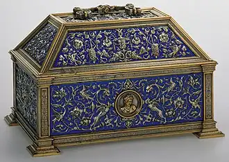 النعش البرونزي المذهب والمطلي بالمينا من تصميم بلاسيدو زولواغا، 1891-1892