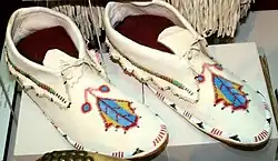 Kiowa beaded مقسينs, ca. 1920, OHS